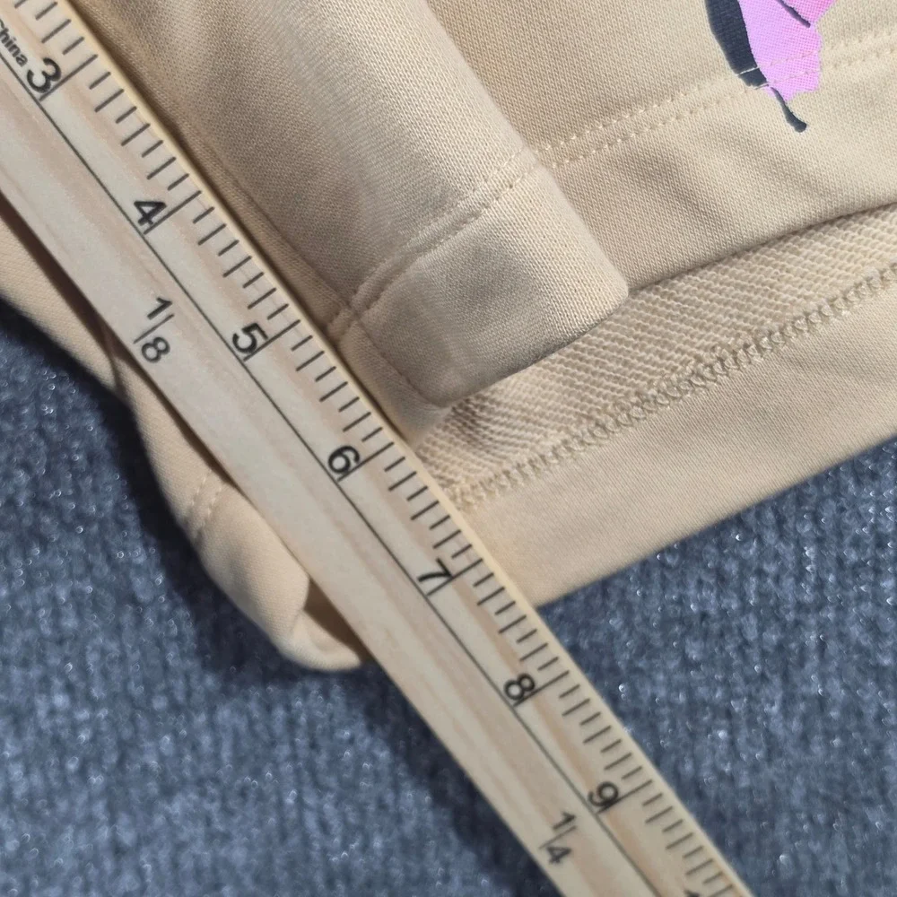 Jordan Basketball Shorts Mens Large Drawstrings Graphic Fleece Jumpman Tan